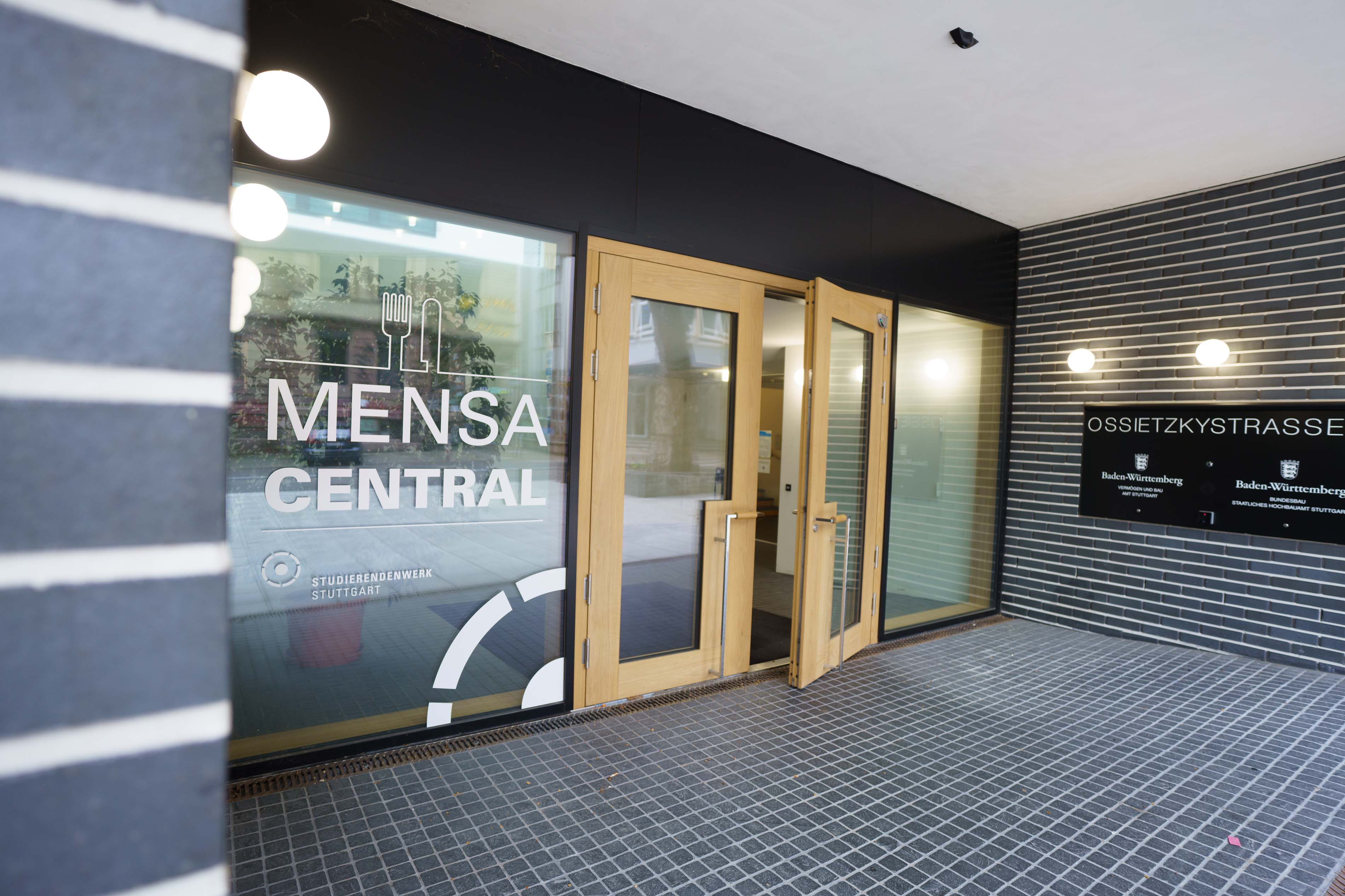 Eingangstüre zur Mensa Central