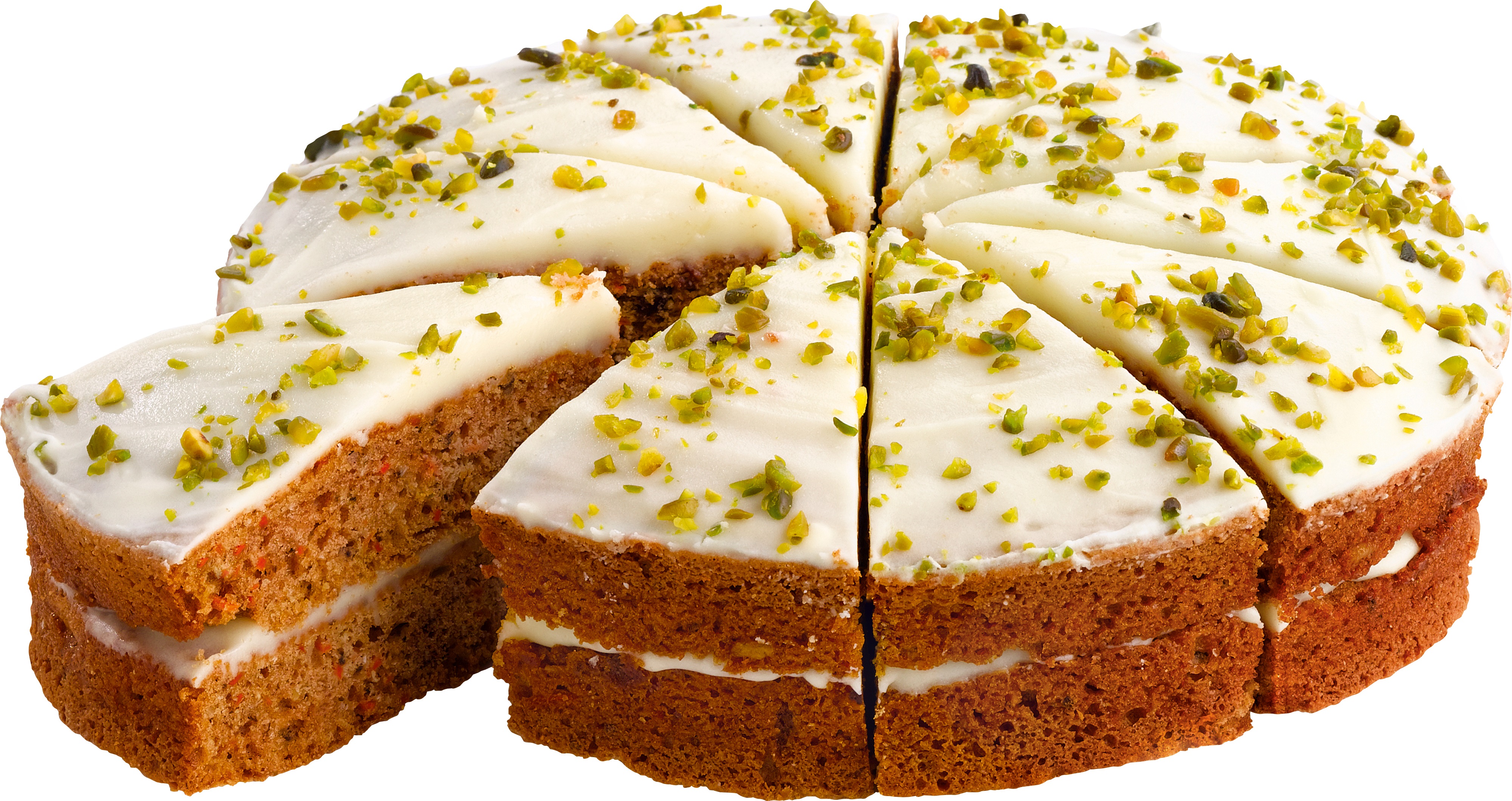 Karottenkuchen mit weißem Guss