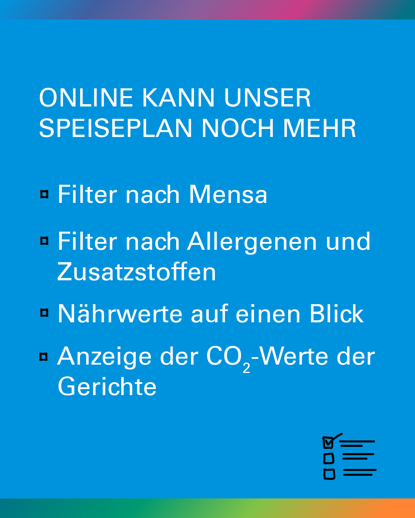 Umfrage: Unser Speiseplan kann noch mehr