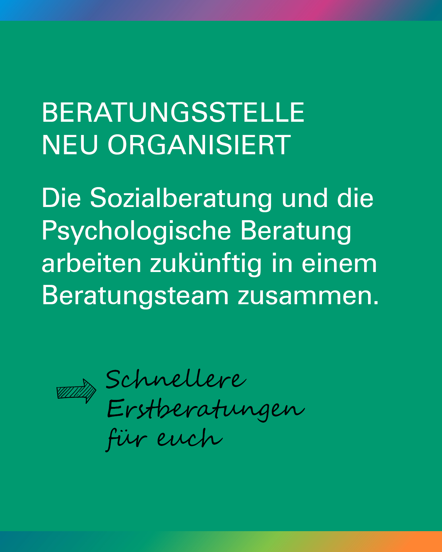 Umfrage: Beratungsstelle neu organisiert