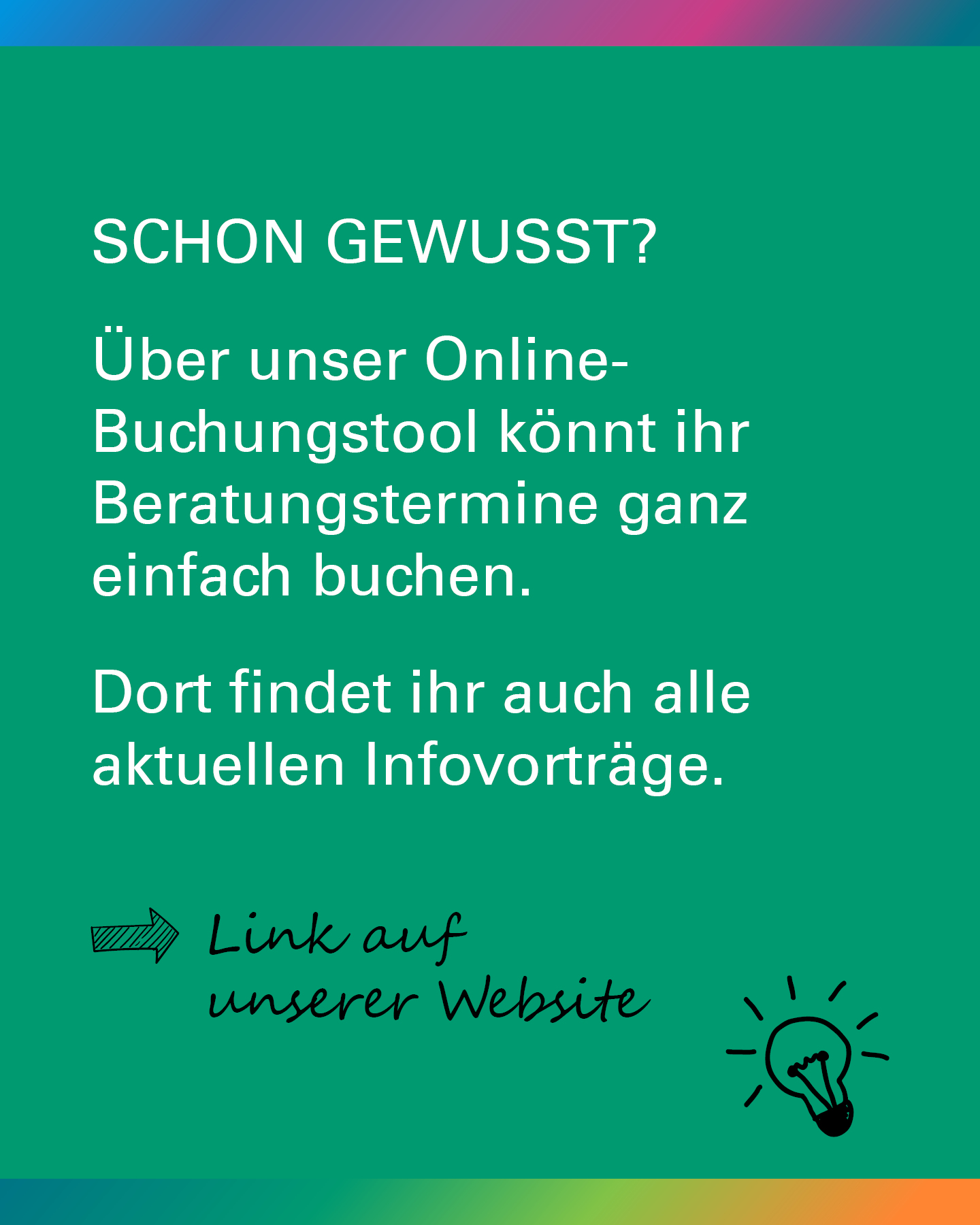 Umfrage: Beratungstermine einfach online vereinbaren