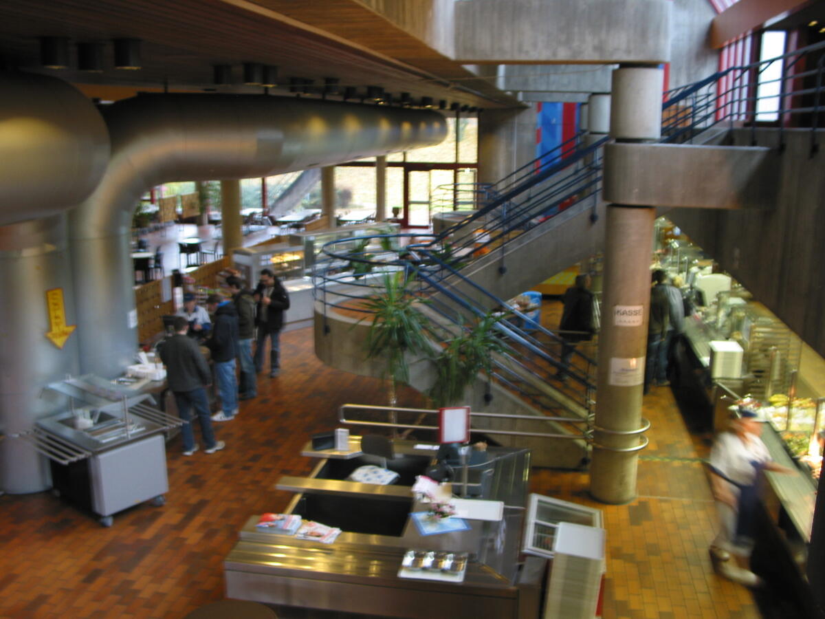 The staircase of the canteen in Esslingen