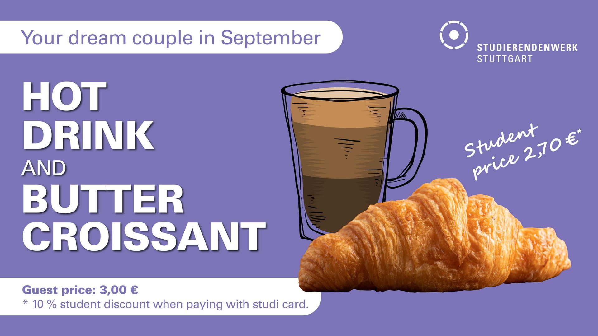 September Special: Butter Croissant and Hot Beverage