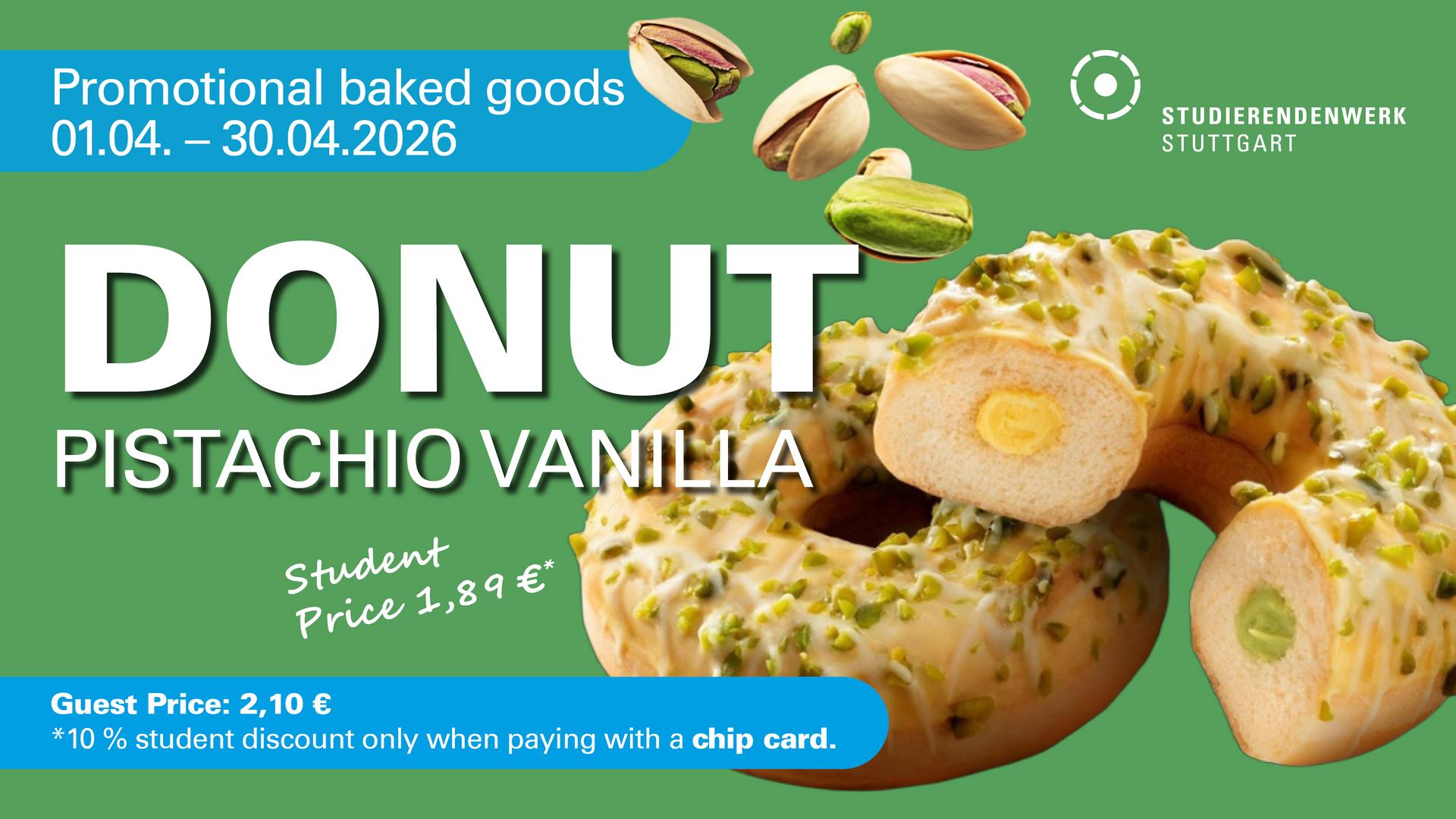 April Special: Pistachio-Vanilla Donut