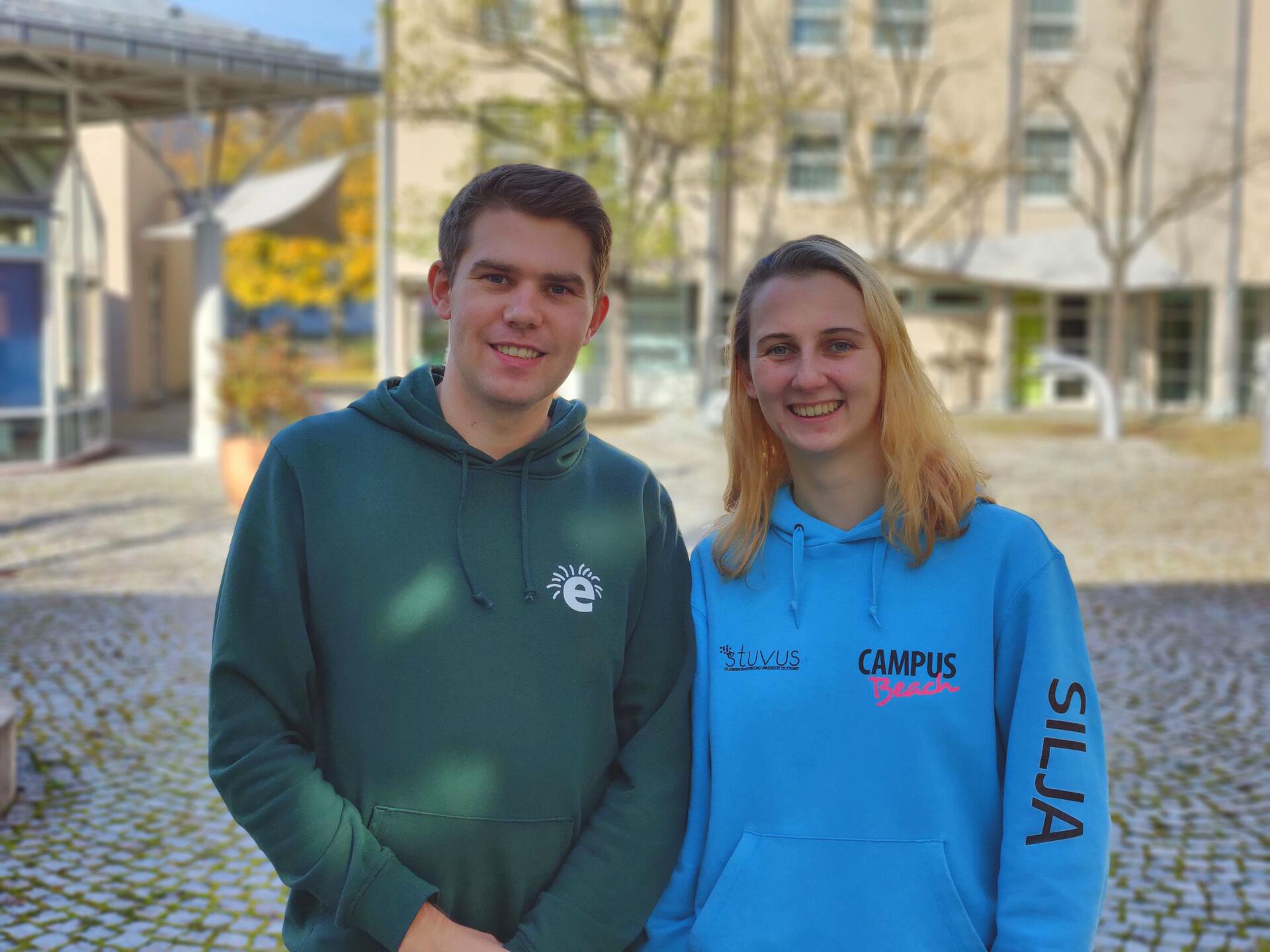 Porträts von Marius Lichtl und Silja Wach, Referent*innen Studierendenwerk bei stuvus