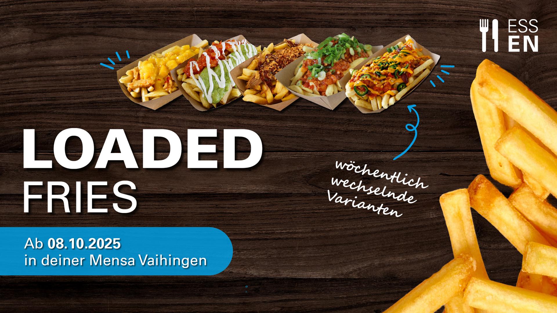Loaded Fries in der Mensa Vaihingen aber 08. Oktober