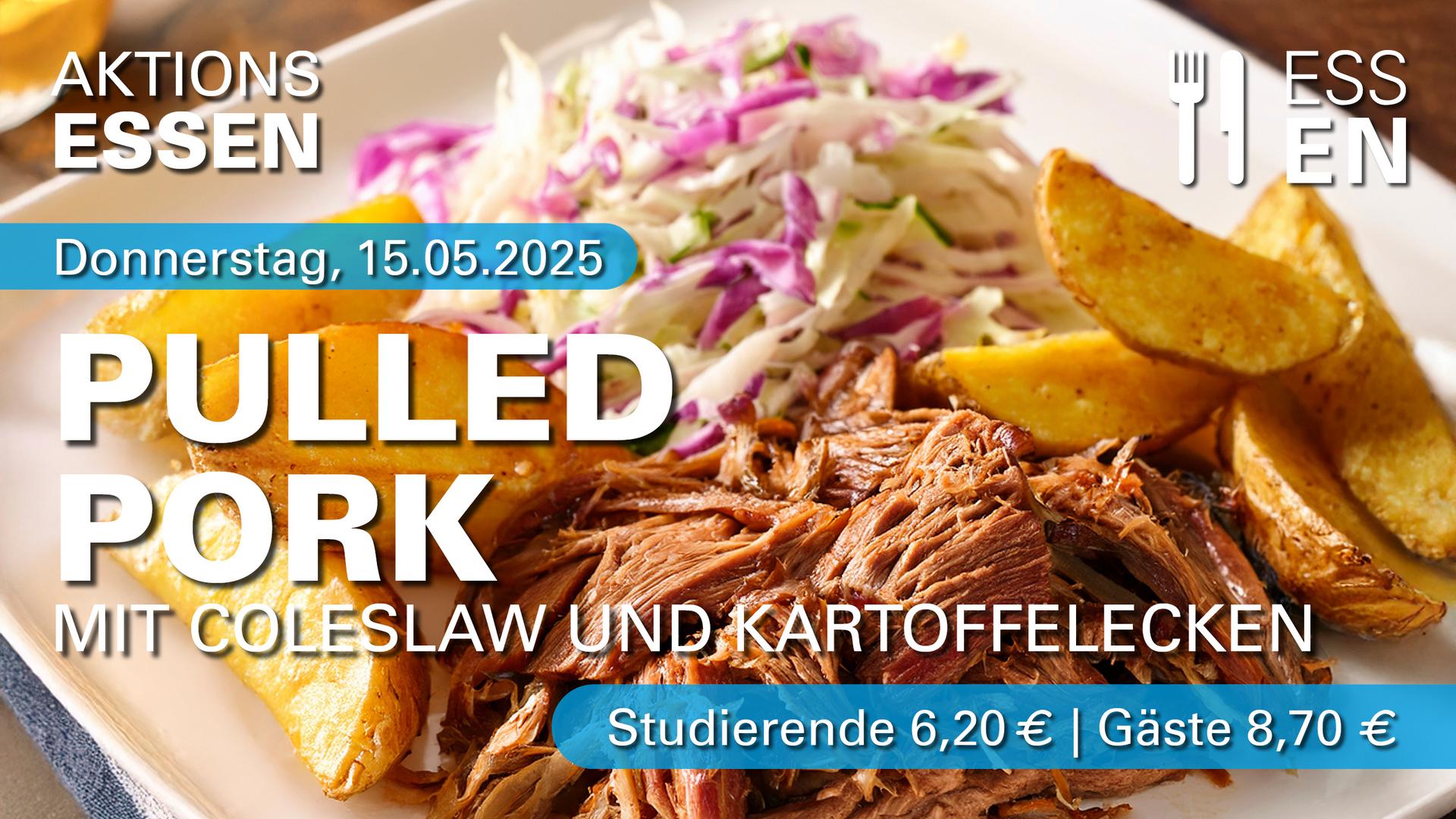 Aktionsessen: Pulled Pork am Donnerstag, 15. Mai