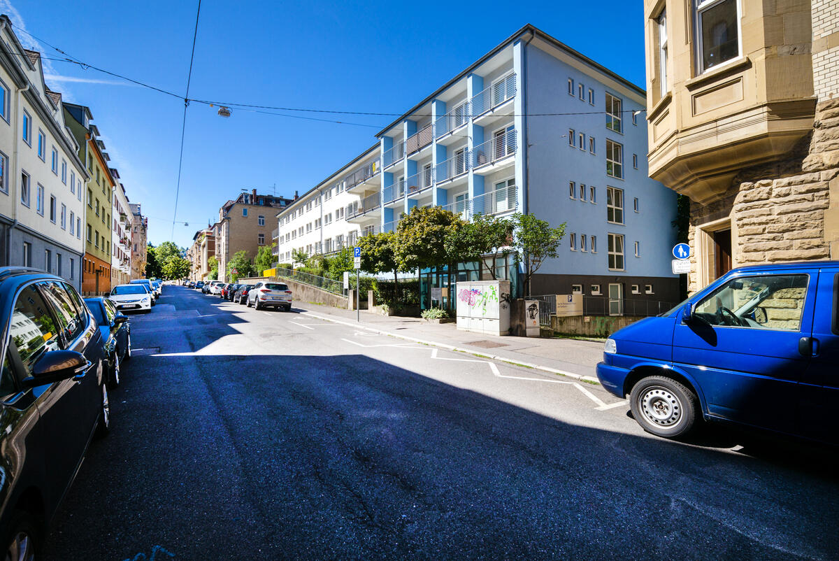 Außenansicht des Wohnheimes in der Alexanderstraße