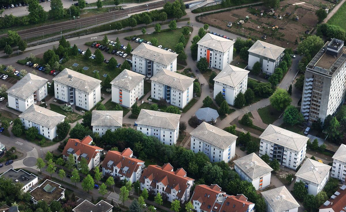 Aerial view of student village Ludwigsburg 