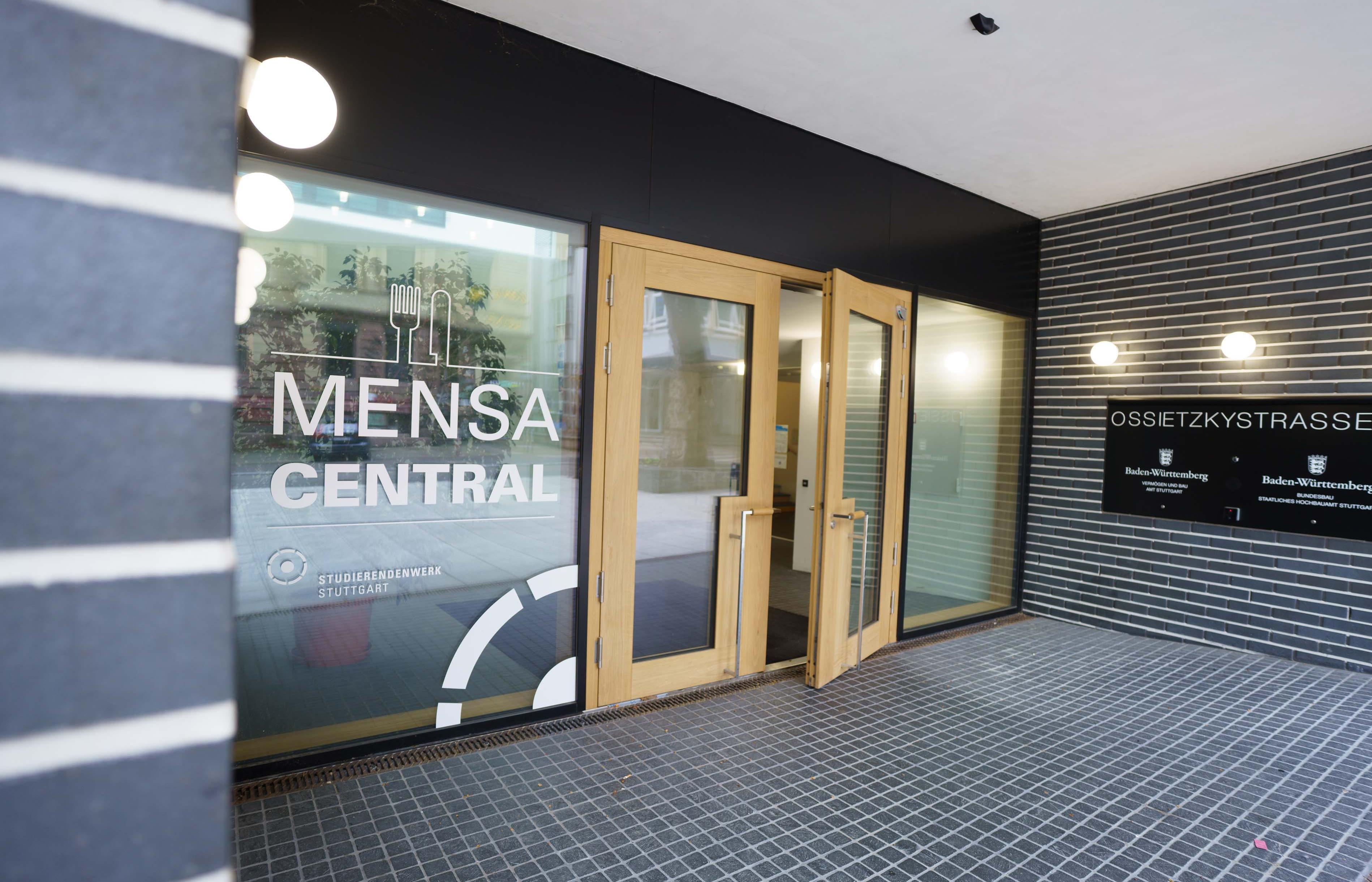 Eingangstüre zur Mensa Central