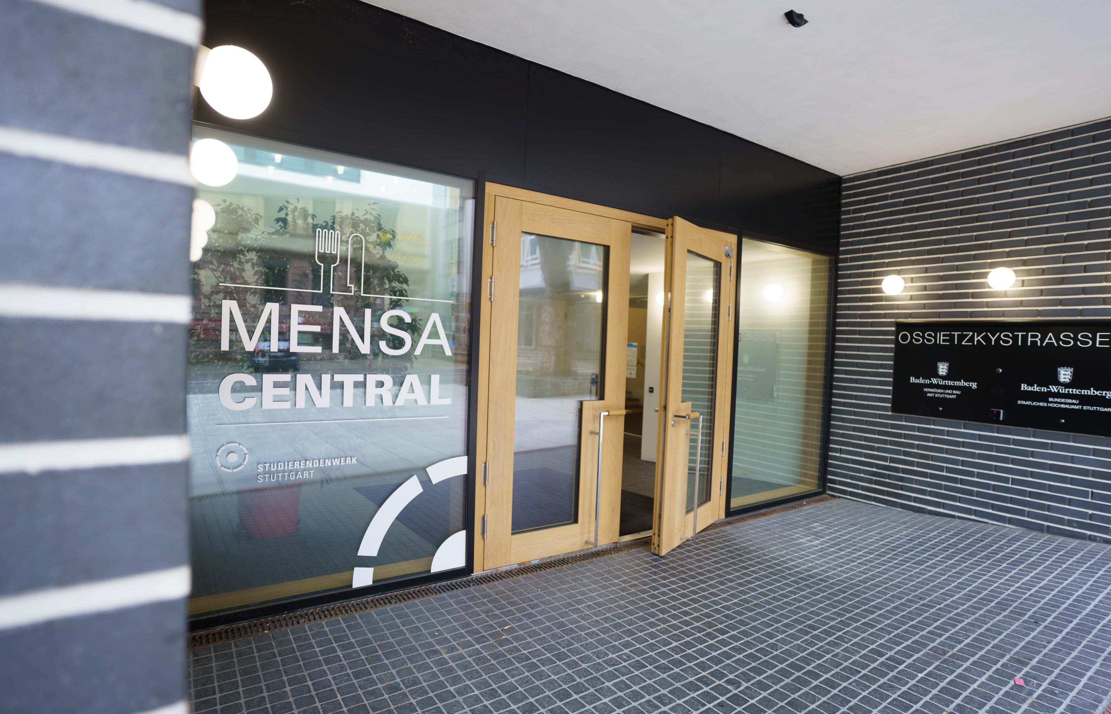 Eingangstüre zur Mensa Central