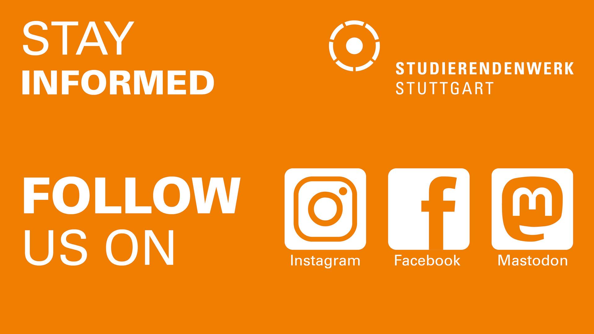 Follow us on Instagram, Facebook an Mastodon