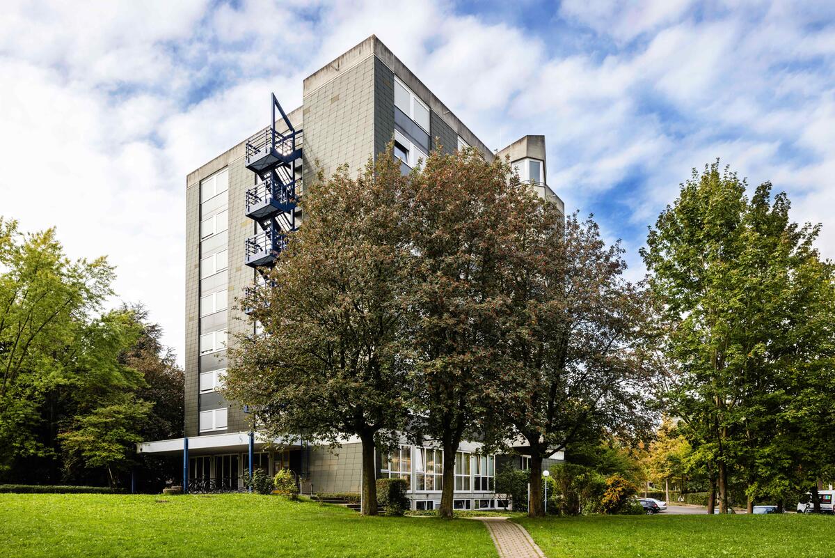 Exterior view of the dormitory of finance 